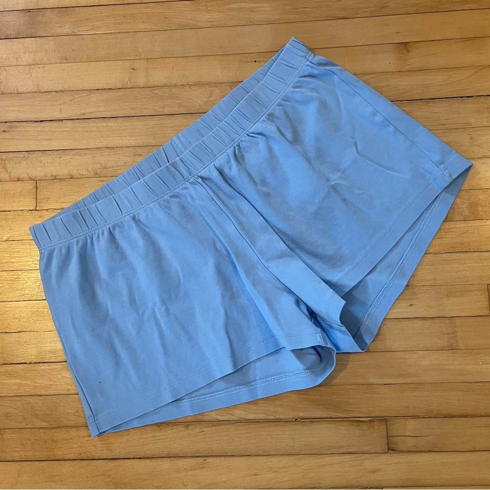LAKE Pima Cotton Sleep Pajama Lounge Shorts Light Blue XL Casual Beach Preppy